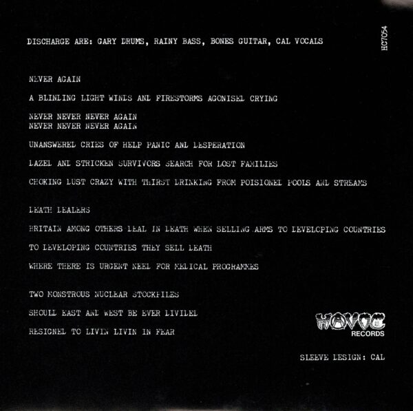 Discharge - Never again - 7" - Bild 2