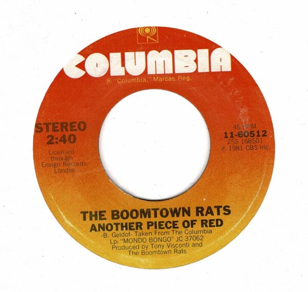 Boomtown Rats - Up all night / Another piece of red - 7" - Bild 2