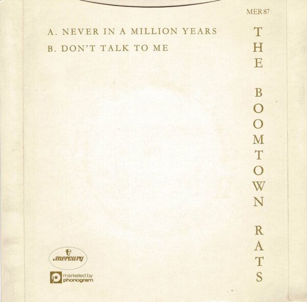 Boomtown Rats - Never in a million years - 7" - Bild 2